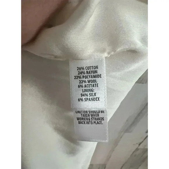 St. John Women's Ivory Pencil Skirt Size 14 Knee Length Formal Wear - Picture 7 of 7